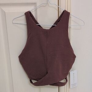 Athleta Mauve Conscious Cut Out Crop D-DD